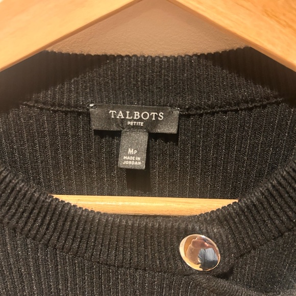 Talbots Black Ribbed Sweater - Picture 4 of 6